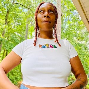 🌈Keith Haring - Ribbed crop tee🌈